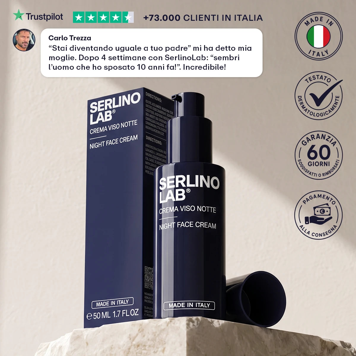Crema Viso Notte Anti-Età | 100% Made In Italy 🇮🇹
