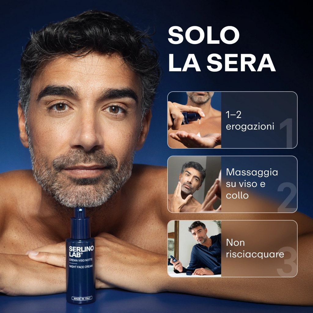 Crema Viso Notte Anti-Età | 100% Made In Italy 🇮🇹
